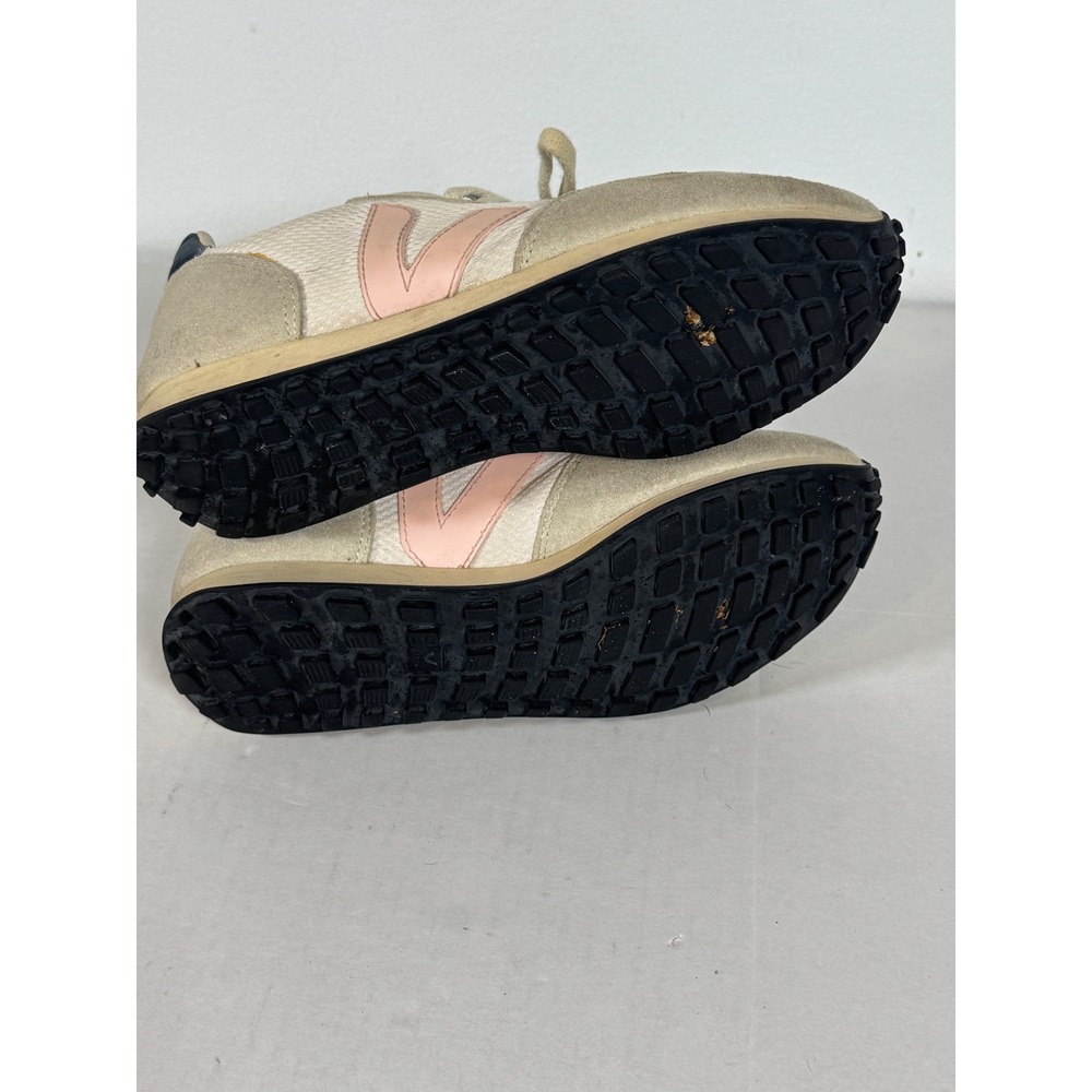 Veja V-10 Women's Sneakers Beige Pink Suede‎ Mesh Lace Up - Picture 4 of 9